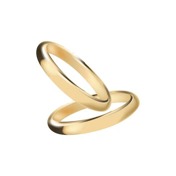 golden wedding rings realistic style 1 برنامه-زمان-ساعت-زمان-مفهوم