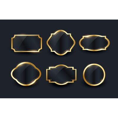 ست و مجموعه طلایی فریم لوکس دایره و اشکال مختلف