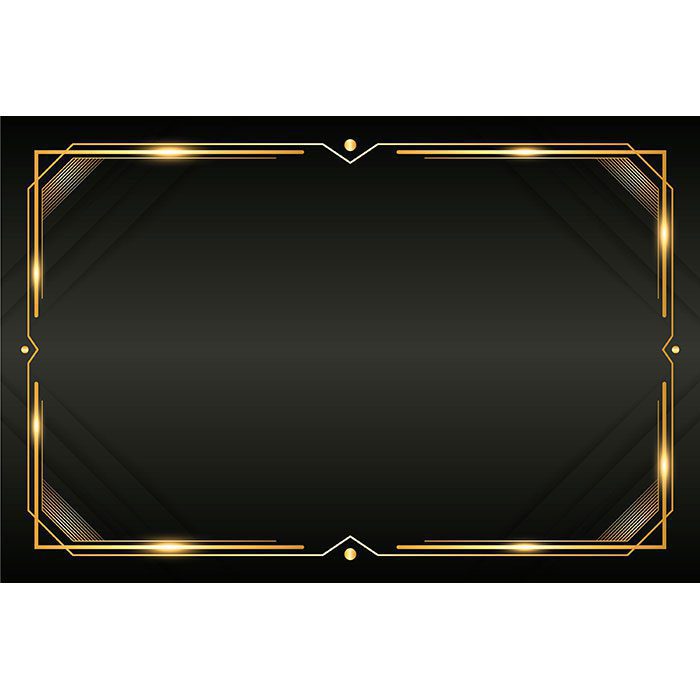 gradient golden luxury frame template 1 مجموعه آرم-آشپز-زن-مسطح 1