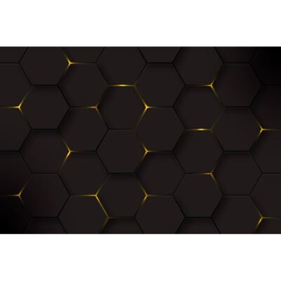زمینه و پس زمینه مشکی با طرح شش ضلعی