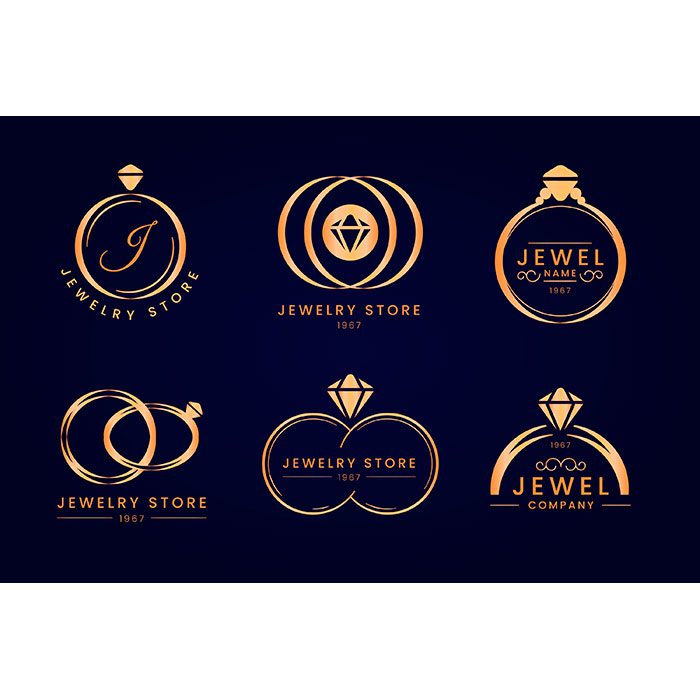 gradient ring logo collection 1 کالکشن انگشتر لوگو طا فروشی