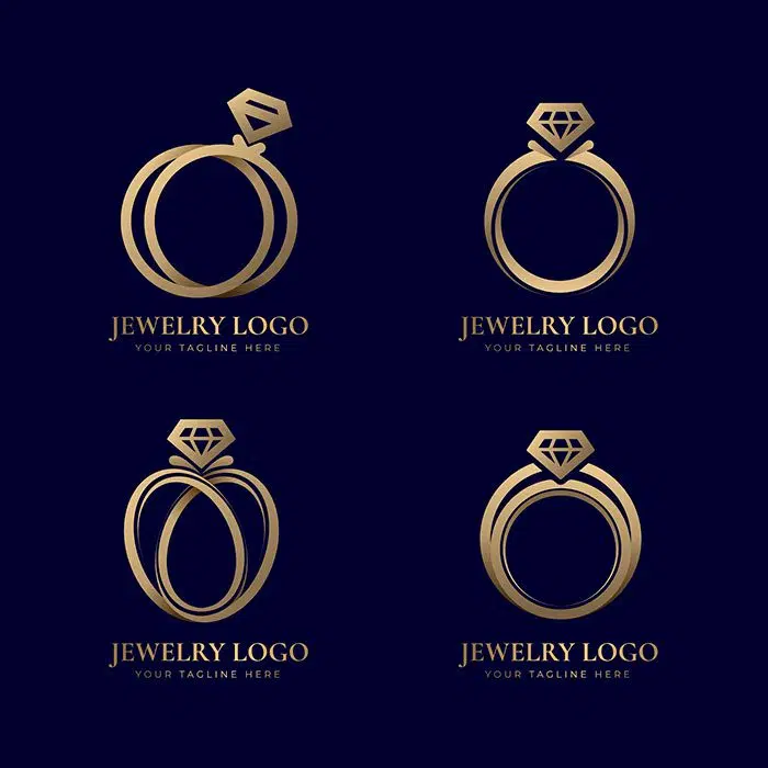 gradient ring logo template collection 1 ایزوله-دو-ورق-کاغذ-با-سایه