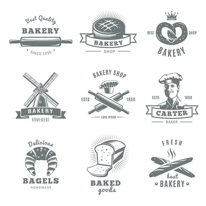 gray isolated vintage bakery logo set with best quality carter baker fresh best bakery descriptions 1 مجموعه آرم-نان-نان-خاکستری-ایزوله-وینتیج-با-بهترین-کیفیت-کارتر-نان-تازه-بهترین-توضیحات نانوایی