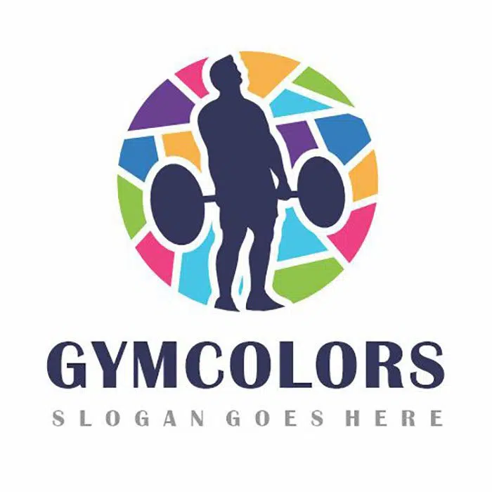 طرح وکتور و لوگو بدنسازی با زمینه رنگی 1 gym logo vector 1 بدنسازی-لگو-وکتور