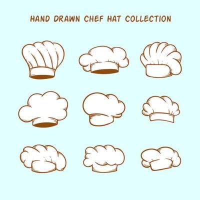 ست و مجموعه کلاه سرآشپز رستوران