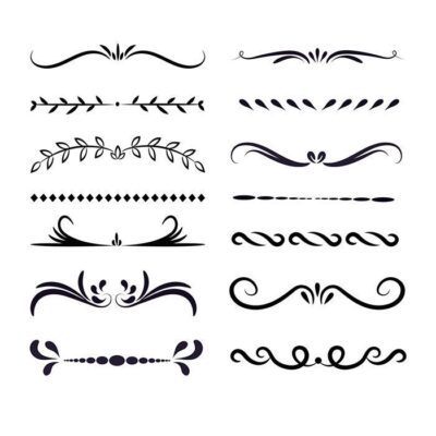 مجموعه خطوط و حاشیه های جدا کننده