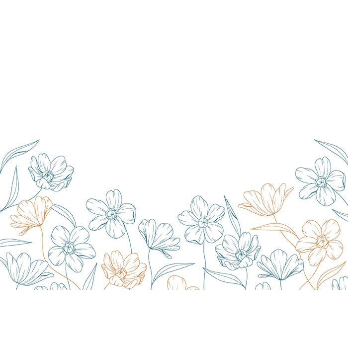hand drawn floral background with copy space 1 فصل ها-درخت-بهار-تابستان-پاییز-زمستان-برگ-گیاه-برف-گل-وکتور-تصویر