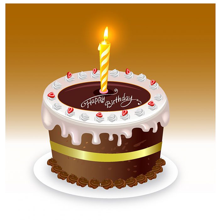 happy birthday cake 1 ست
