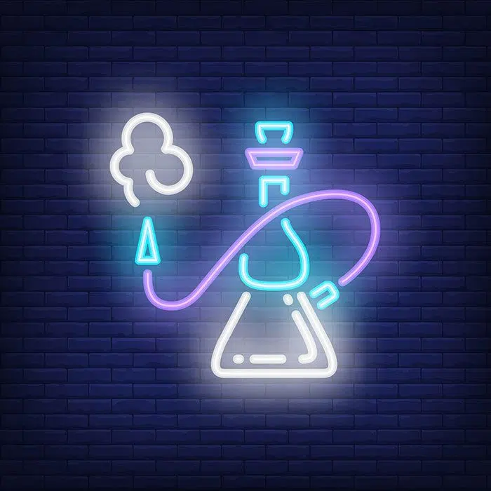 hookah with smoke neon style icon 1 عطر-بطری-صورتی-دود-مکاپ