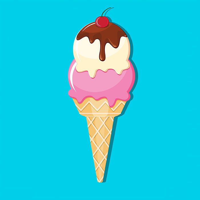 ice cream icon colorful melting decor flat design 1 1