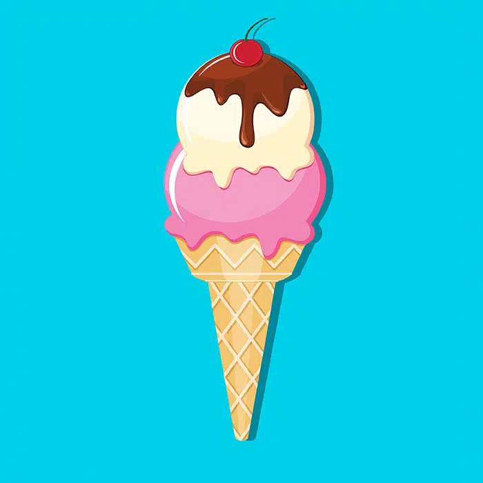ice cream icon colorful melting decor flat design 1 1 مجموعه-وکتور-بستنی-آیکون