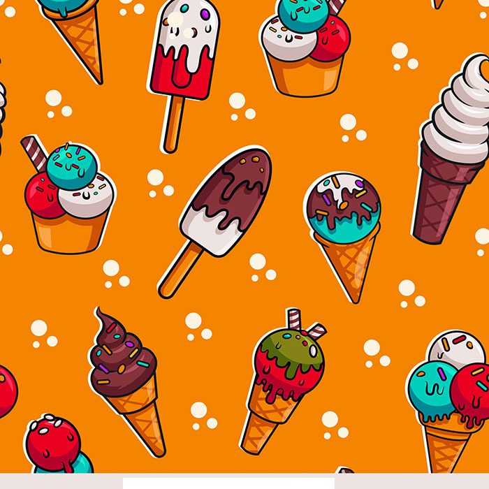 ice cream pattern template colorful flat repeating decor 1 1 وکتور گرگ خاکستری