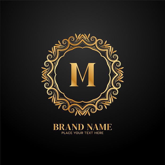 letter m luxury brand logo concept design vector 1