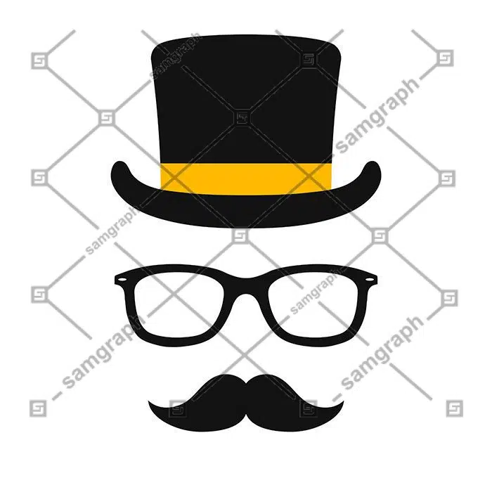 male photo booth props vector 1 وکتور غرفه-عکس-مرد-بردار