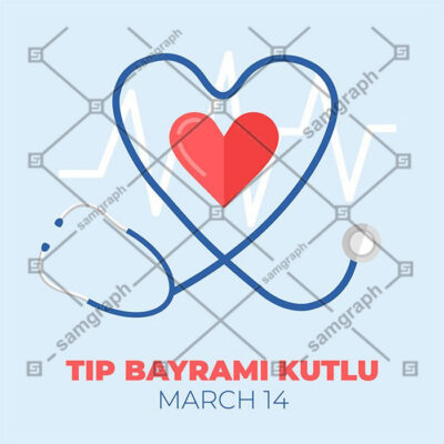 تصویر قلب گوشی با المان نبض و استتوسکوپ