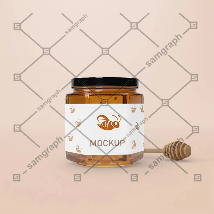 mock up jar with honey 1 گندم - بلال - مجموعه