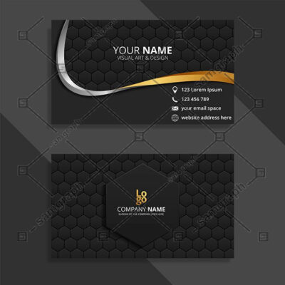 کارت ویزیت مدرن حرفه ای با اشکال 5 ضلعی