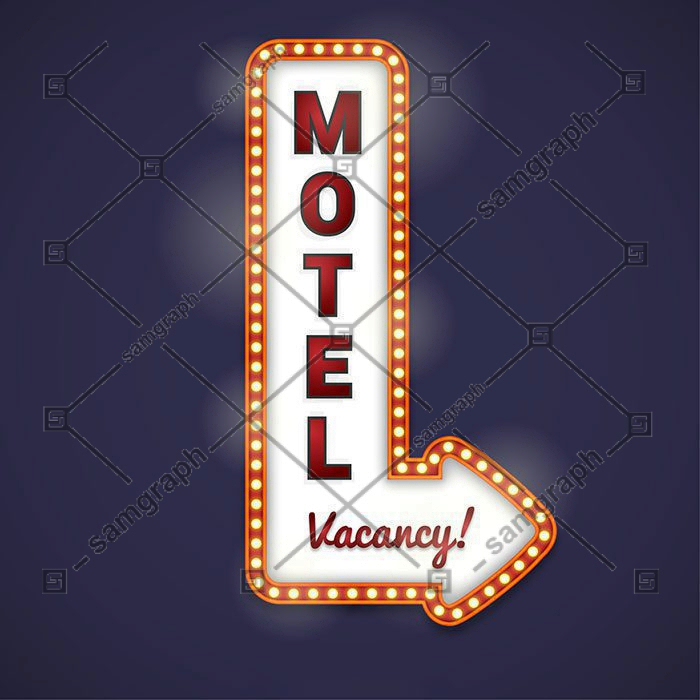motel signage 1 طرح وکتور بافتنی زمستانی جنگل