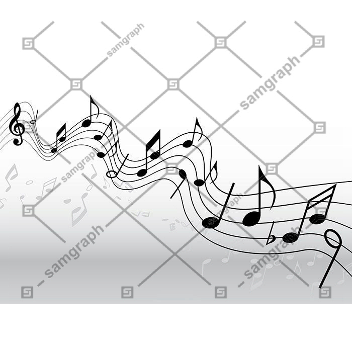 music pentagram vector 1 عکس مرغ پخته شده - ران مرغ - عسل خردل - ماریناد