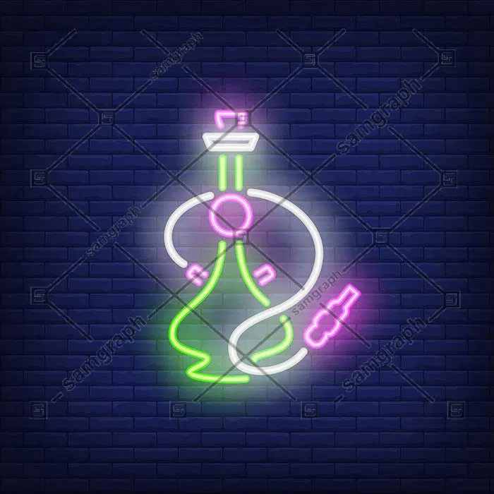 طرح آماده نئون قلیان مناسب ساخت نئون فلکس و ال ای دی 1 neon icon green pink hookah 1 نئون-آیکون-سبز-صورتی-قلیان
