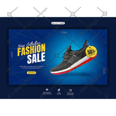 قالب آماده از پوستر کفش مناسب طراح بنر و فلکس