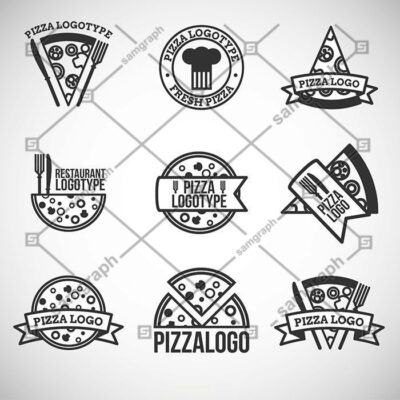 ست 9 تایی لوگو پیتزا  و فست فود