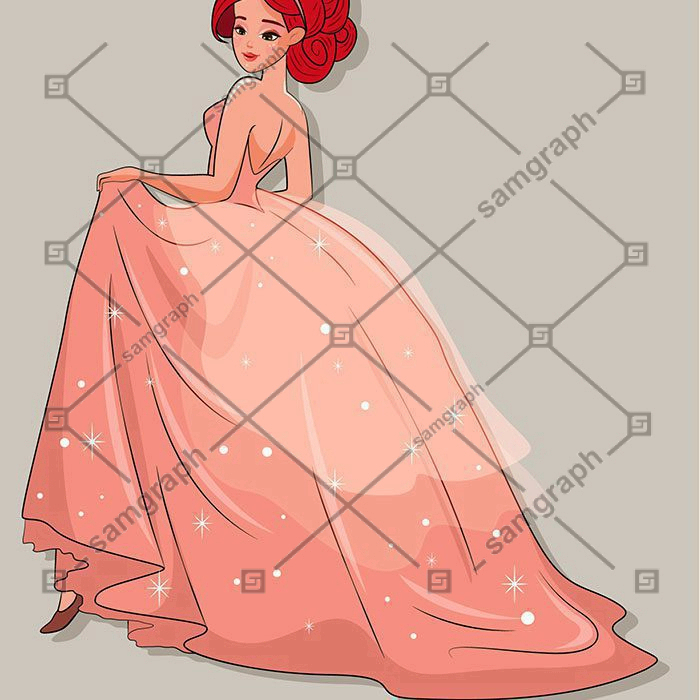 princess icon luxury dress sketch cartoon character 1 1 سفید-عروسی-زن-لباس-با-حجاب