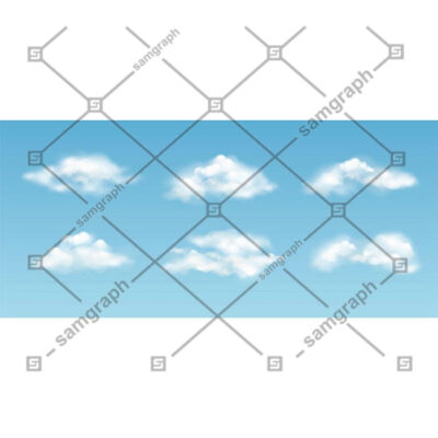 ست و مجموعه از آسمان و ابر واقع گرایانه