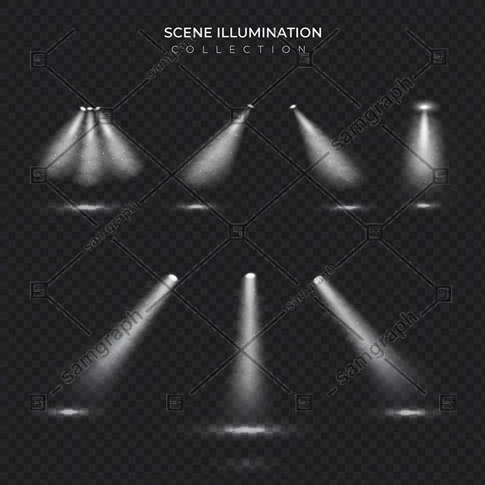 scene spotlights collection 1 مجموعه-گوشه-حاشیه-تصویرسازی-زینتی-قاب-تک رنگ-سبک