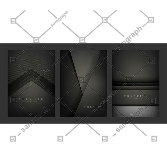 set abstract creative background designs black 1 وکتور طرح بازی هزار تو