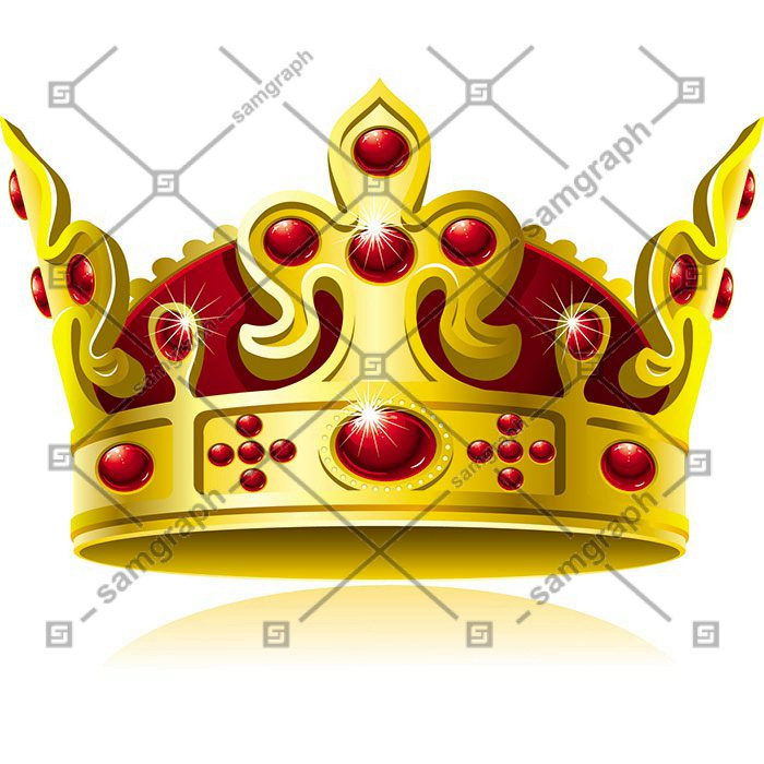 set of gold color crown vector 5 1