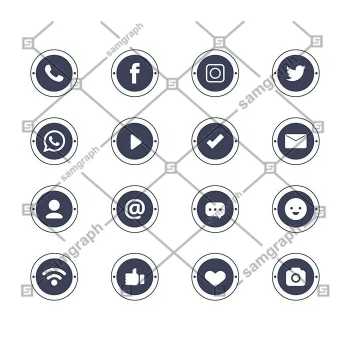 ست وکتور و آرم رسانه های اجتماعی 1 social media logo collection 1 مجموعه آرم-رسانه های اجتماعی
