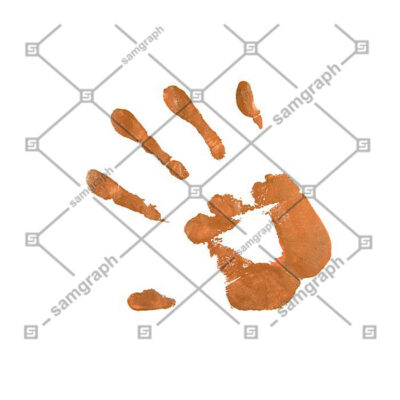 طرح وکتور اثر دست به رنگ برنزه