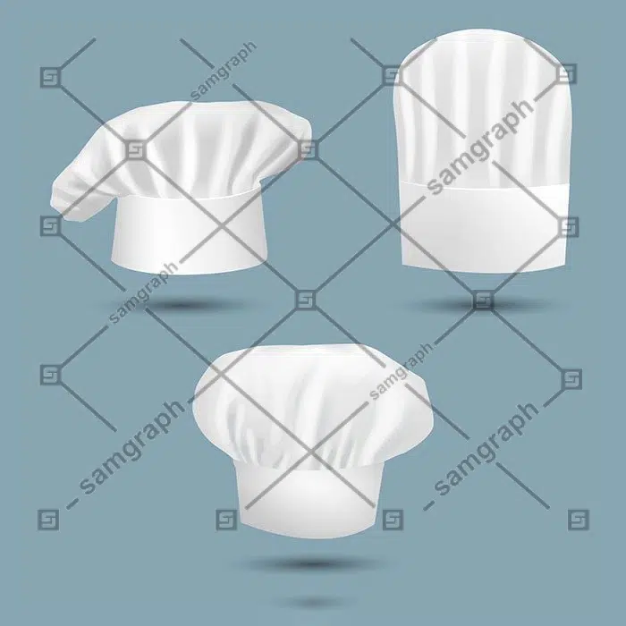 three realistic chef hats 1 سه کلاه سرآشپز واقع بینانه