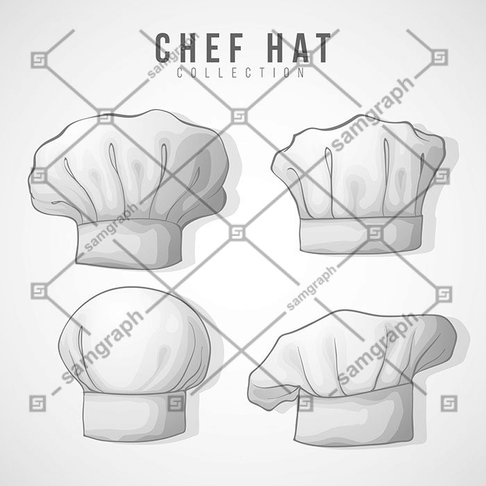 various chef hats 1 قالب-منو-وینتیج-با-سبک-طلایی