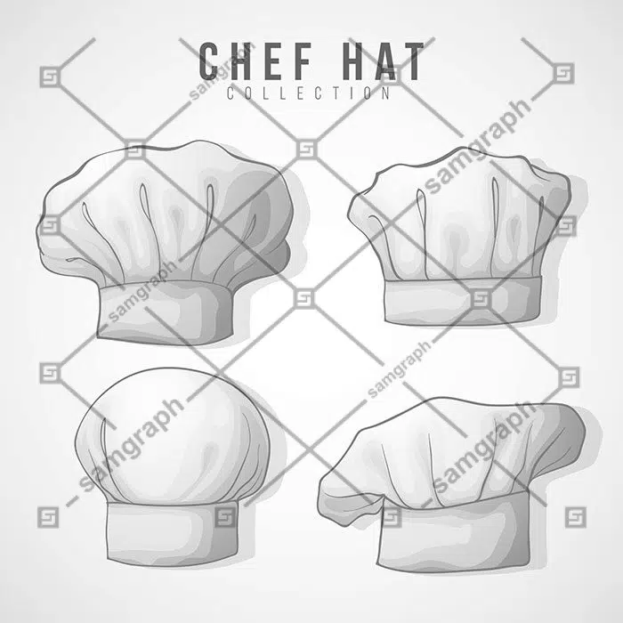 various chef hats 1 وکتور-آبی-ابر