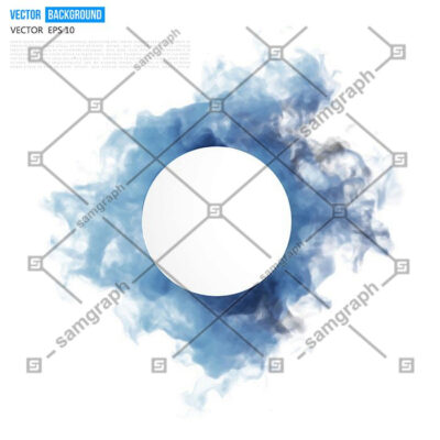 وکتور آبی ابر و داریه سفید