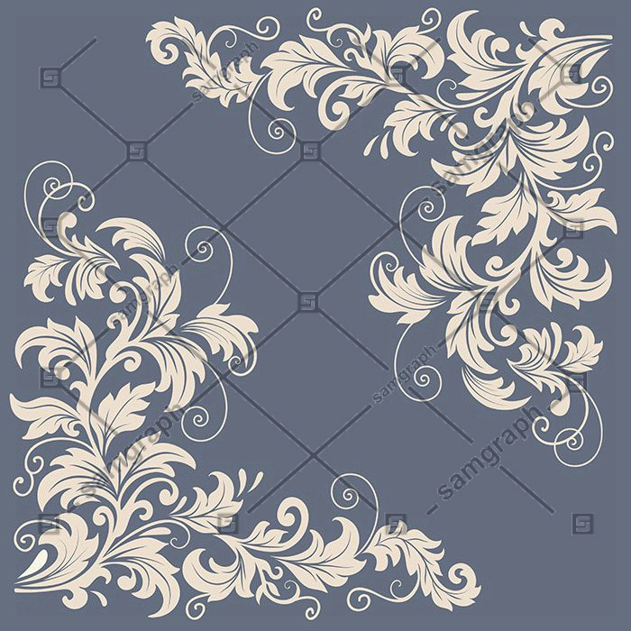 vector floral design elements page decoration 1 وکتور-وینتیج-گوشه-عناصر-قاب-صفحه-تزیین