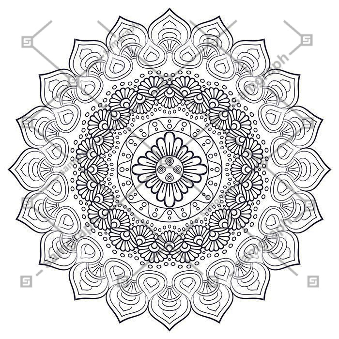 vector indian mandala 1 تصویر