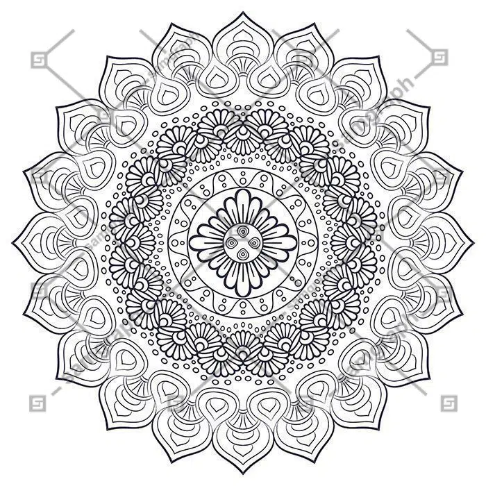 vector indian mandala 1 وکتور-هندی-ماندالا