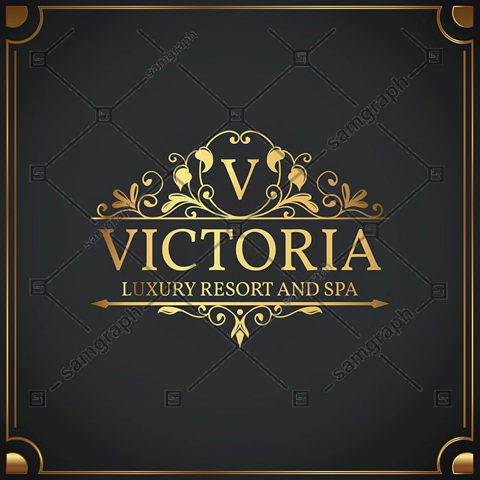 vintage luxury logo template 1 قالب-منو-وینتیج-با-سبک-طلایی