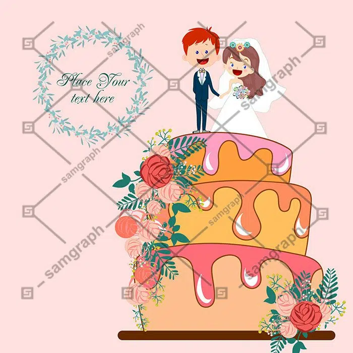 wedding background decorative cream cake icon 1 1 لایه های بنر عروسی-کرم-کیک-آیکون-دکور-