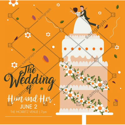 طرح روی کیک عروسی