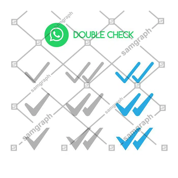 لوگو تیک اینستاگرام و واتساپ 1 whatsapp double check design 1 لوگو دوتیک سین واتساپ