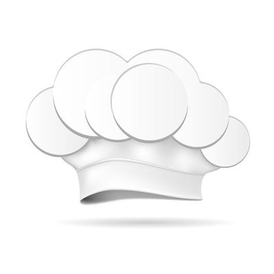 white chef hat isolated 1
