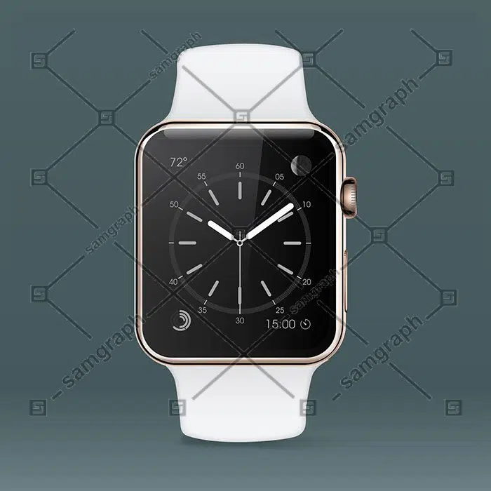 white smartwatch background 1 سفید-عروسی-زن-لباس-با-حجاب