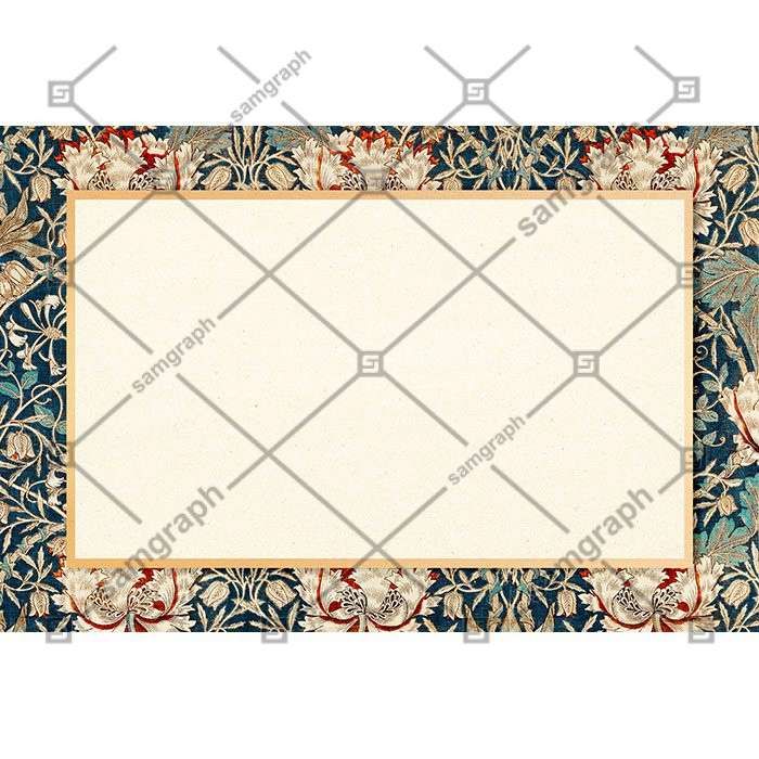 william morris pattern frame vector vintage floral 1 تاج گل-وکتور-طلا-گل-گل-سبک-ست