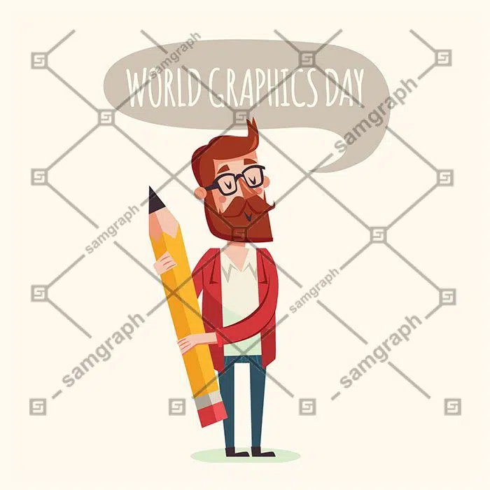 نماد روز جانی گرافیک 1 world graphics day background with designer 1 روز جهانی گرافیک-پس زمینه-با-طراح