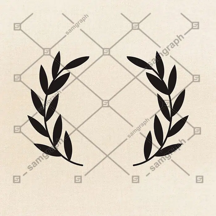 wreath vector black botanical watercolor vintage style 1 فایل لایه باز از طرح وکتور باربر شاپ | لوگو و نماد و آرم آرایشگاه مردانه | استیکر آریشگاه