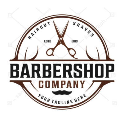 طرح باربر شاپ | لوگو و آرم آرایشگاه مردانه| استیکر سالن آرایش آقایان